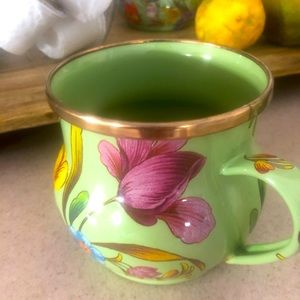 Beautiful Mackenzie Childs coffee cups green Flower Market.